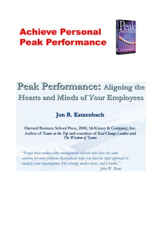 Achieve Personal
Peak Performance
 