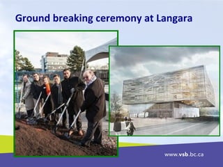 Ground breaking ceremony at Langara
 