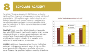 The Scholars’ Academy separates the 468 freshman at Kingston
High School from the general school population through a dedi...