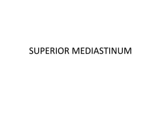 SUPERIOR MEDIASTINUM
 