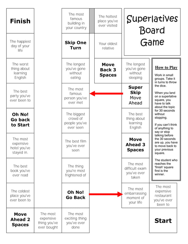 Superlative board-game | PDF
