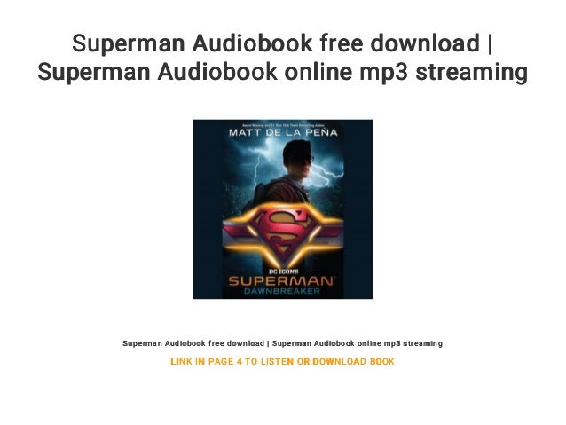 Superman Audiobook Free Download Superman Audiobook Online Mp3 Stre
