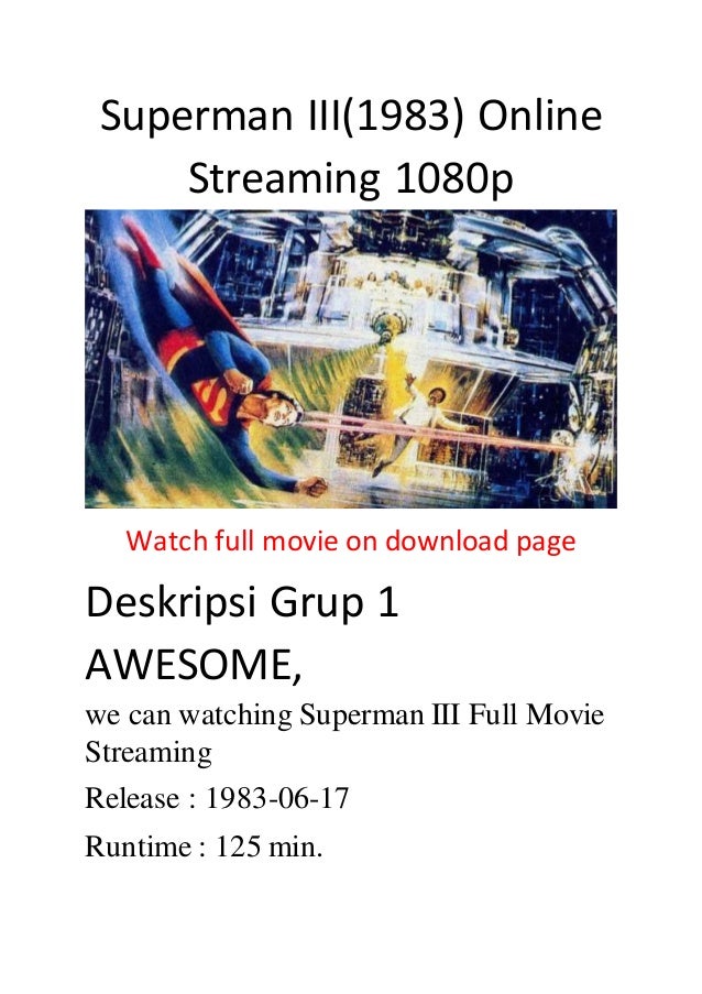 superman 3 stream superman 3 stream