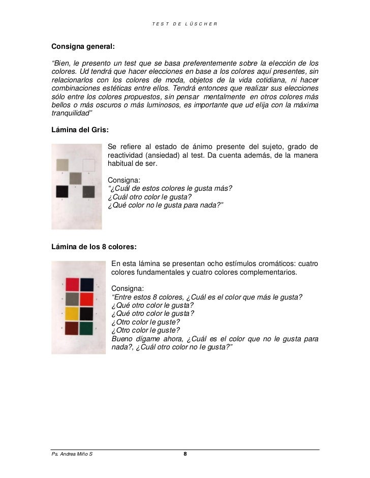 Test de luscher completo respuestas