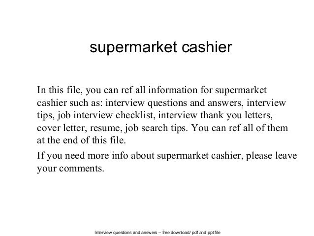 Supermarket cashier Supermarket cashier