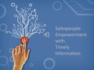 Salespeople
Empowerment
with
Timely
Information
 