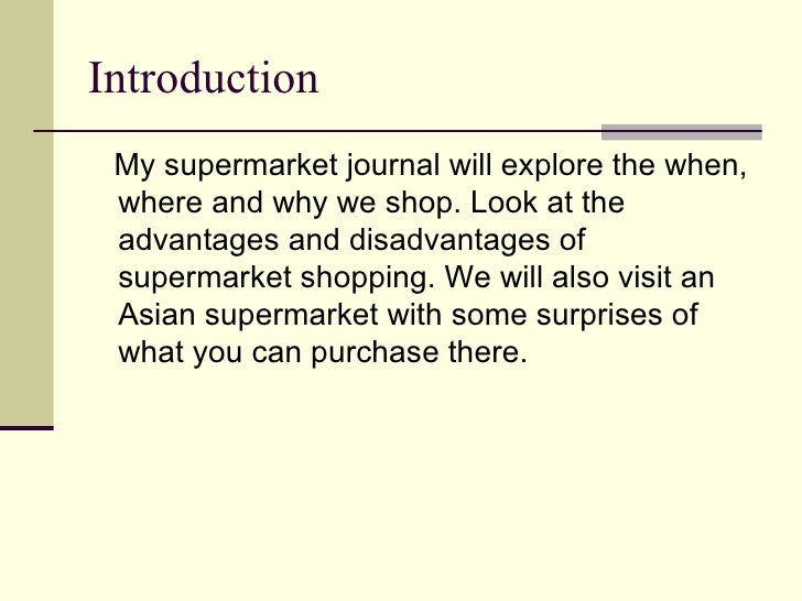 5 sentences about supermarket picture