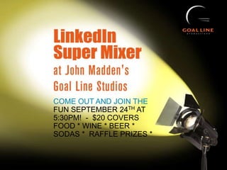 COME OUT AND JOIN THE FUN SEPTEMBER 24TH AT 5:30PM!  -  $20 COVERS FOOD * WINE * BEER * SODAS *  RAFFLE PRIZES * 