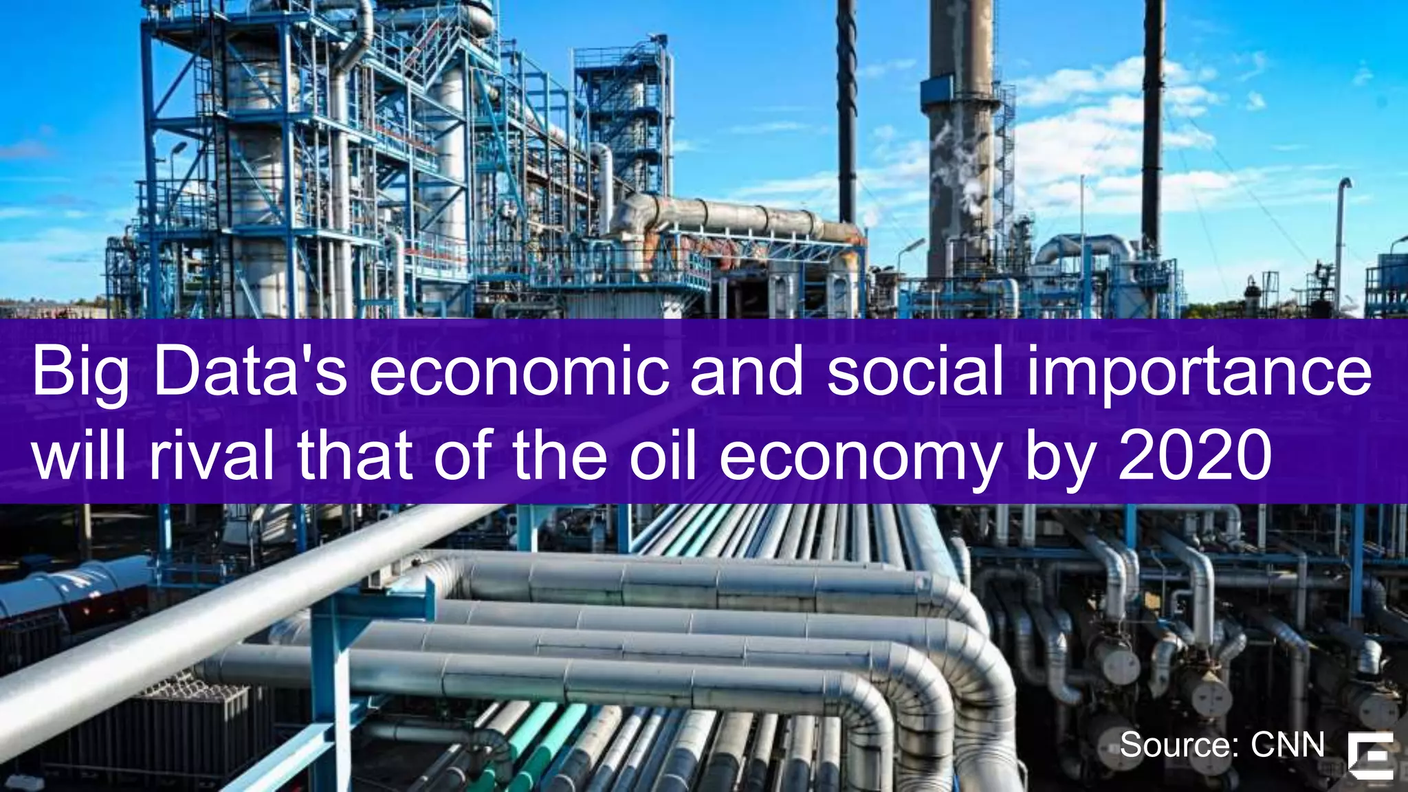 Big Data's economic and social importance 
will rival that of the oil economy by 2020 
©2014 Extreme Networks, Inc. All rights reserved. 
Source: CNN 
 