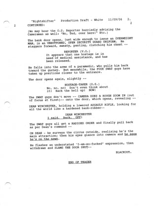 Supernatural 2.12 Nightshifter