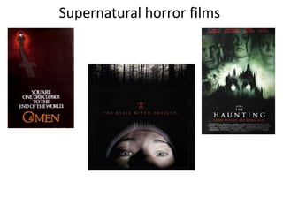 Supernatural horror films
 