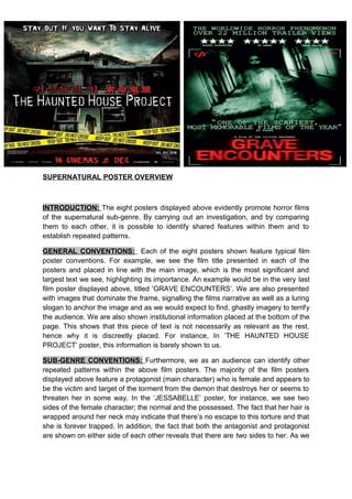 Project Introduction Slide Slide Example Supernatural poster overview | ODT