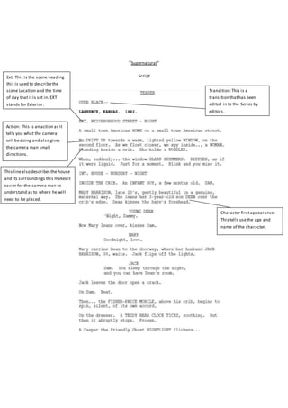 Supernatural script annotation | DOCX