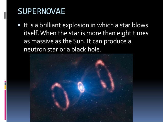 Supernovae and black holes