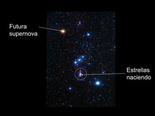 Estrellas
naciendo
Futura
supernova
 