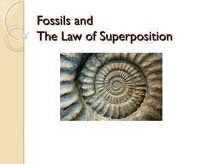 Fossils andFossils and
The Law of SuperpositionThe Law of Superposition
 