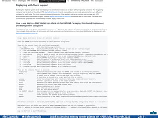Introduction Part I Challenges HPC Initiatives EuroHPC Vega &,Deploying DAPHNE CI DIFFERENTIAL EVOLUTION HTS Conclusion
SLURM
Aleš Zamuda 7@aleszamuda Load balancing energy power plants w/ HPDA ML, 30 March 2023 28/ 71
 
