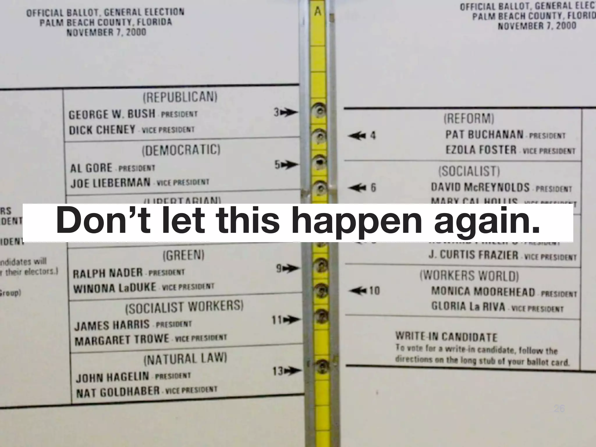 Don’t let this happen again.



                               26
 