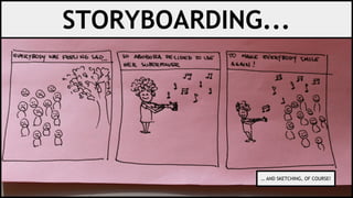 … AND SKETCHING, OF COURSE!
STORYBOARDING...
 