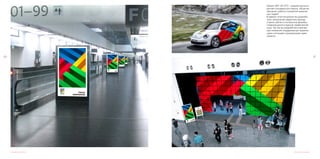 6160
Рекламная компания
Проект ART UP CITY – модная круглого-
дичная площадка для отдыха, общения,
обучения, работы и развития креатив-
ных людей.
В рамках этой концепции мы разрабо-
тали, визуальную айдентику бренда
в ярких цветах и контрасных формах,
соединющихся в единый графический
узор. Так же мы разработали реклам-
ную компанию поддержанную креатив-
ными слоганами отражающими идею
проекта.
Рекламная компания
 