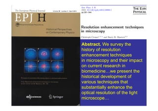 Super Resolution Microscopy Christoph Cremer New Year 2014 | PDF