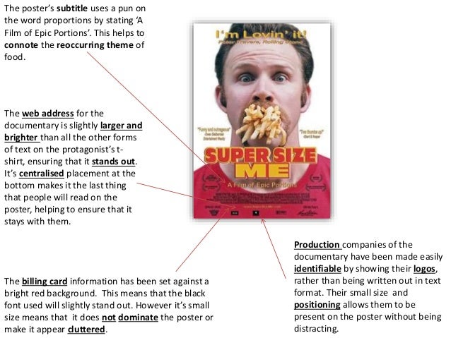super size me an analysis In this lesson we created an analysis based on the documentary we watched called 'supersize me' which was directed by morgan spurlock we commented on many key themes. super size me an analysis In this lesson we created an analysis based on the documentary we watched called 'supersize me' which was directed by morgan spurlock we commented on many key themes.