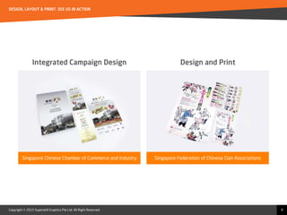 Copyright © 2015 Superskill Graphics Pte Ltd. All Right Reserved.
DESIGN, LAYOUT & PRINT. SEE US IN ACTION
6
Integrated Campaign Design
Singapore Chinese Chamber of Commerce and Industry Singapore Federation of Chinese Clan Associations
Design and Print
 