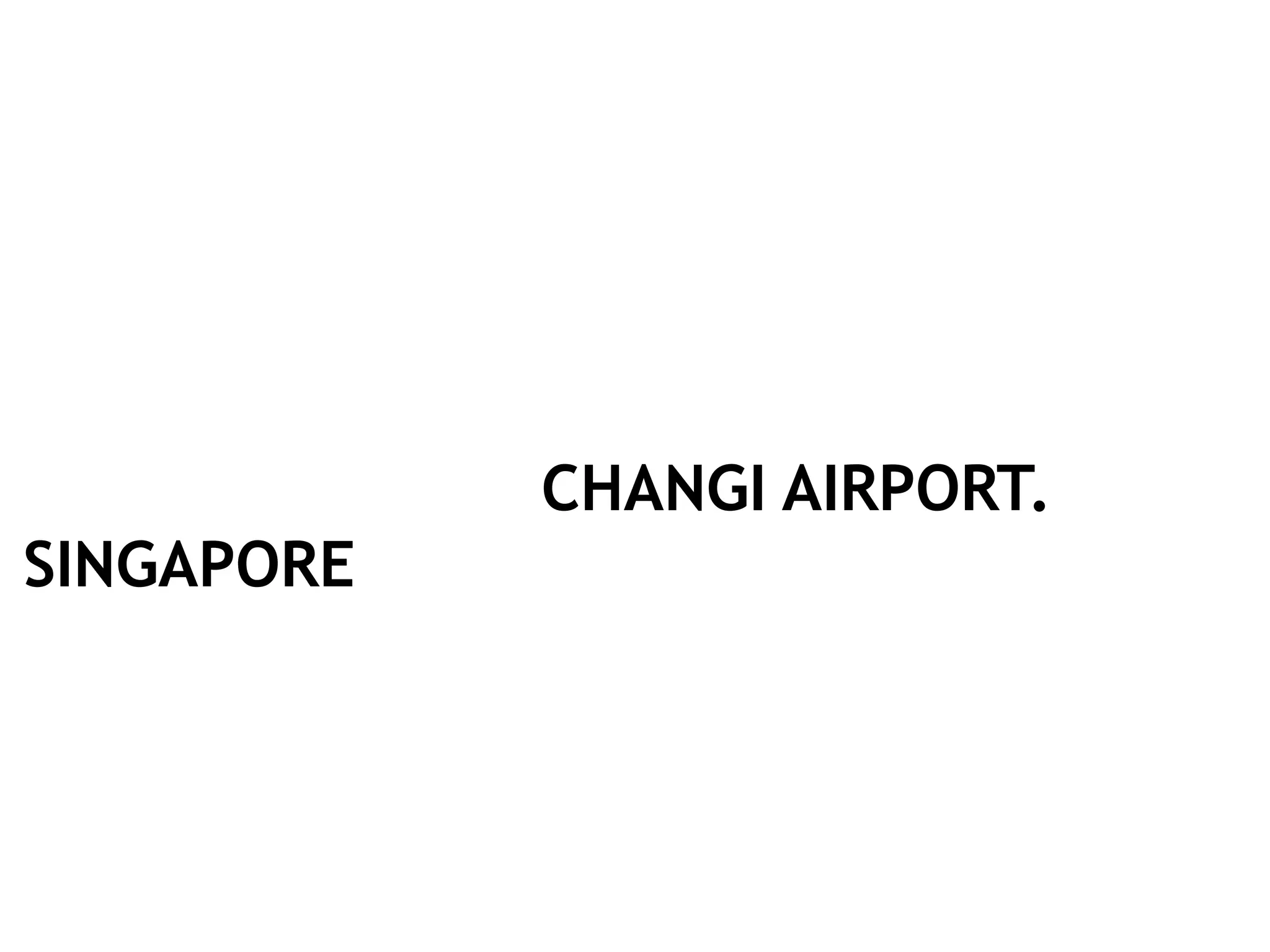 CHANGI AIRPORT.
SINGAPORE