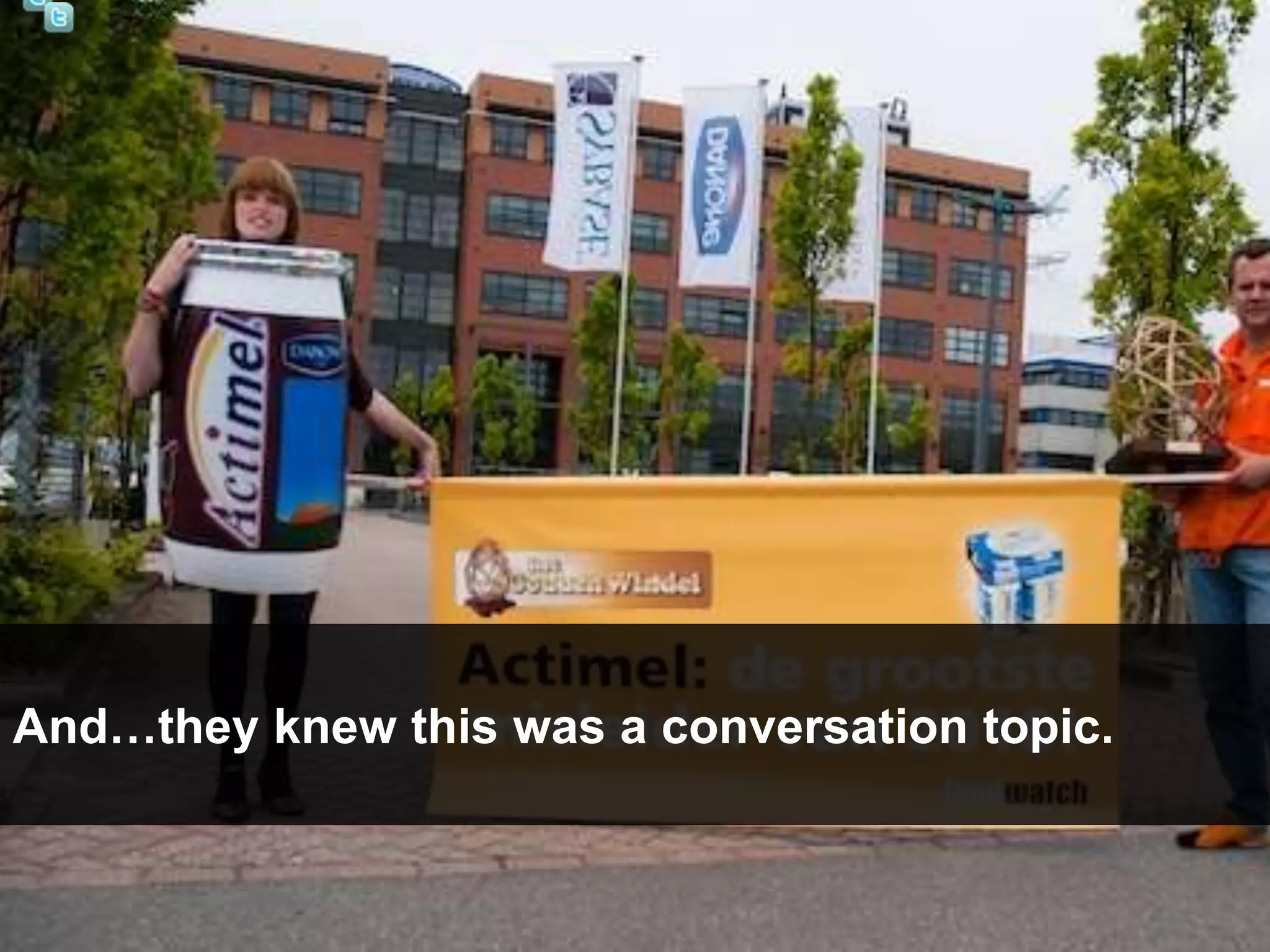 And…they knew this was a conversation topic.
 