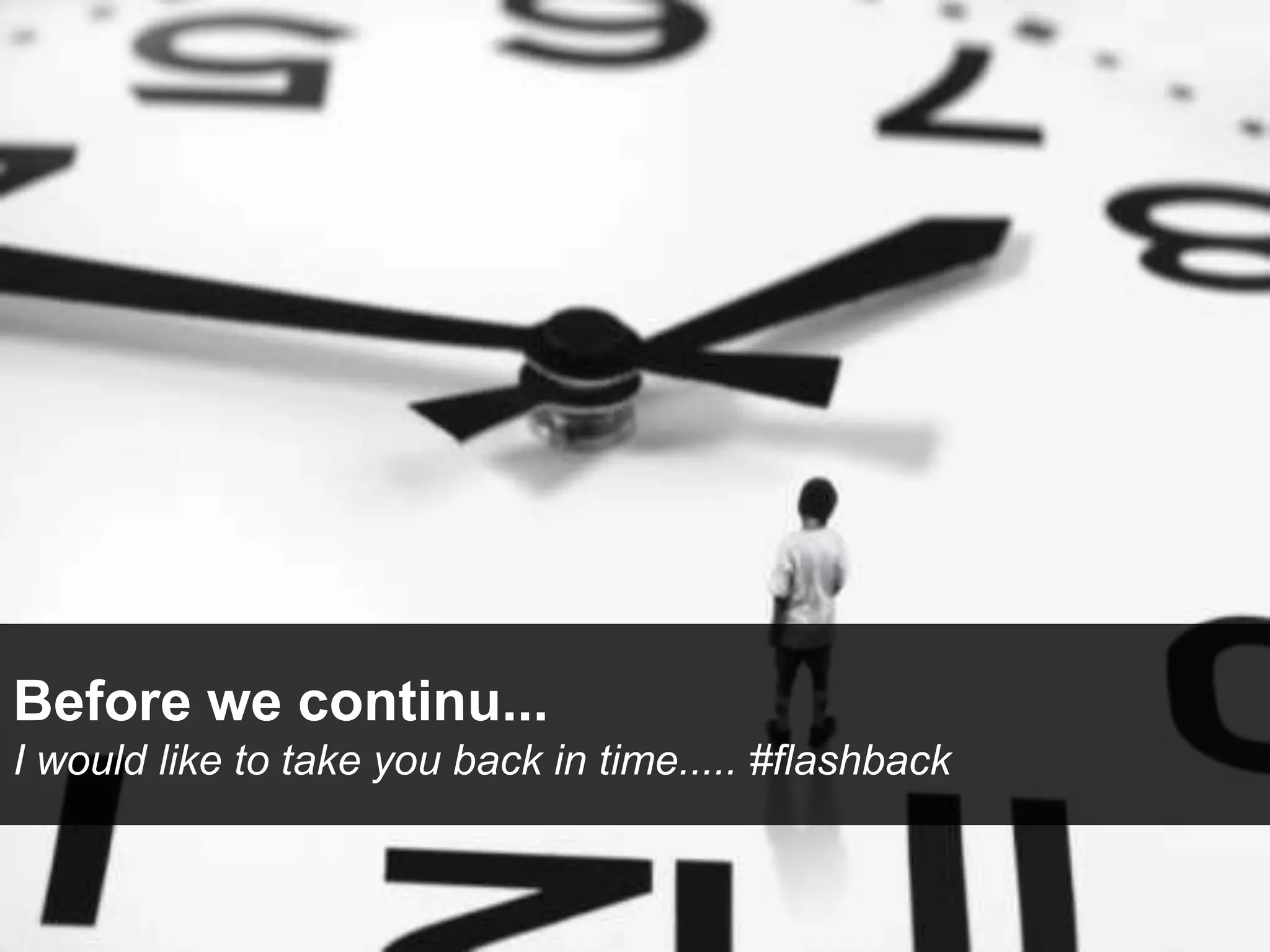 Before we continu...
I would like to take you back in time..... #flashback
 