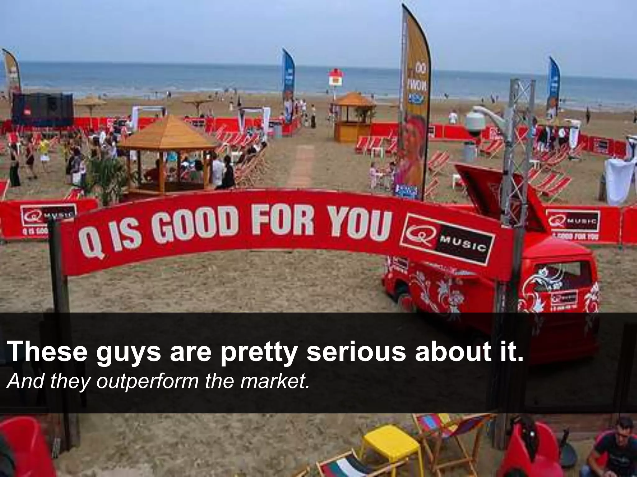 These guys are pretty serious about it.
And they outperform the market.
 