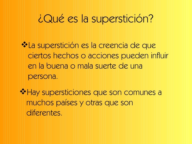 supersticiones