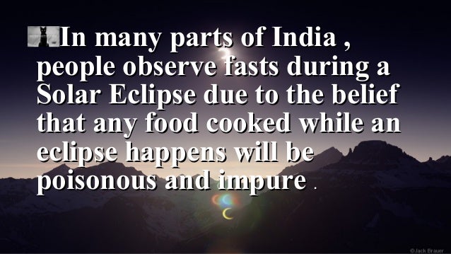 Superstitions On Solar And Lunar Eclipse