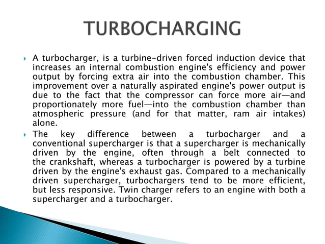 Supercharger & turbocharger | PPTX