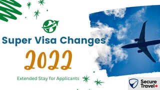 2022
Super Visa Changes
Extended Stay for Applicants
 