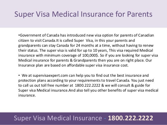 Super Visa Medical Insurance For Parents