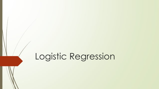 Supervised learning - Linear and Logistic Regression( AI, ML) | PPTX
