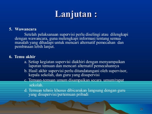 Supervisi pendidikan