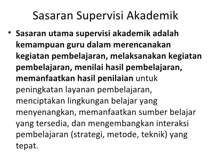 Supervisi Akademik