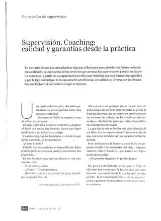 Supervisión, Coaching: garantias desde la práctica