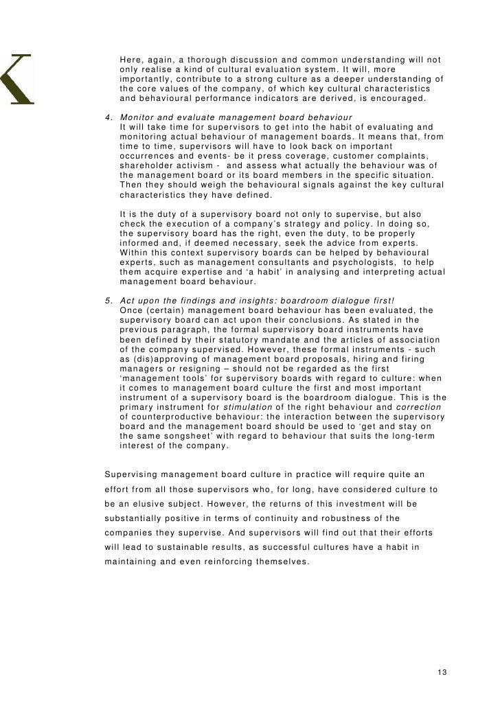 Supervising Management Board Culture By Kroese Brands Behaviour