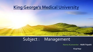 Supervision and management | PPTX
