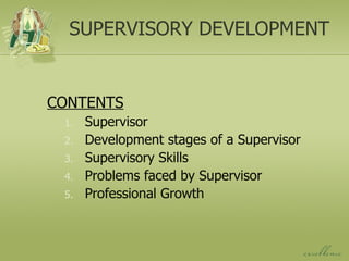 Comprehensive Supervisory Development: Skills, Challenges, and Growth | PPT