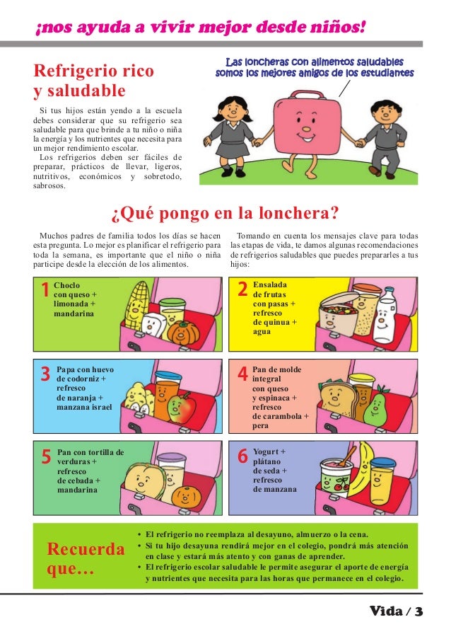 Loncheras Nutritivas Para Niños De 3 A 5 Años
