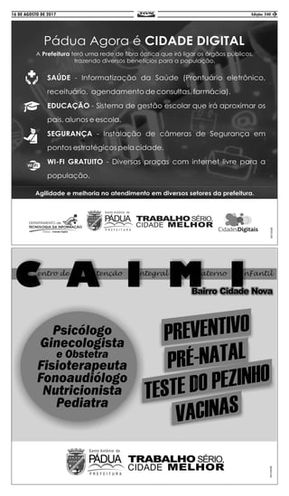 16 DE AGOSTO DE 2017 Edição: 240 3
 