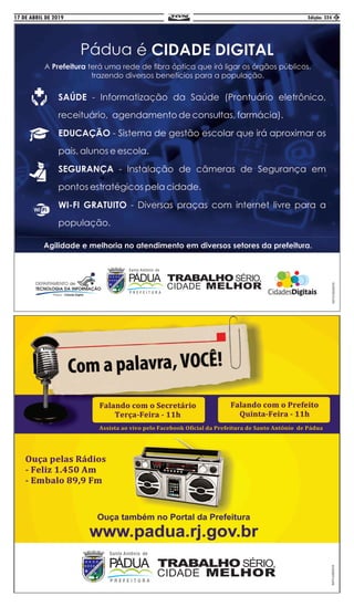 17 DE ABRIL DE 2019 Edição: 324 6
 