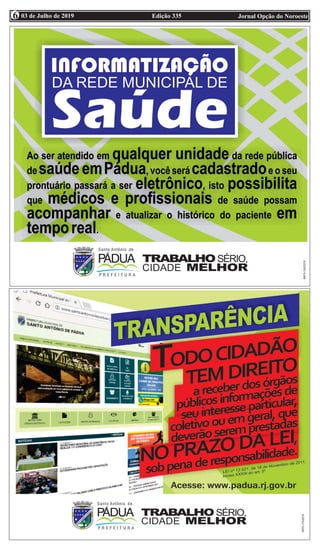 Edição 335 Jornal Opção do Noroeste03 de Julho de 20196
 