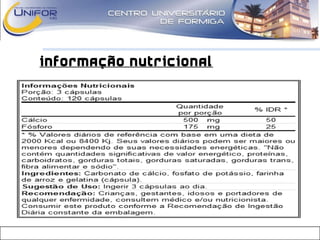 Informação Nutricional
 