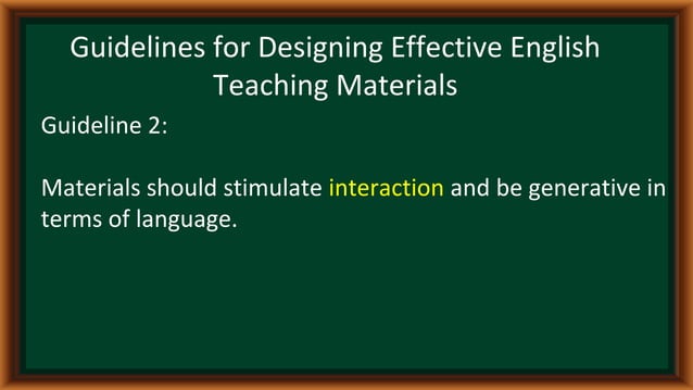 Guidelines for Designing Effective Language Teaching Materials | PPT ...