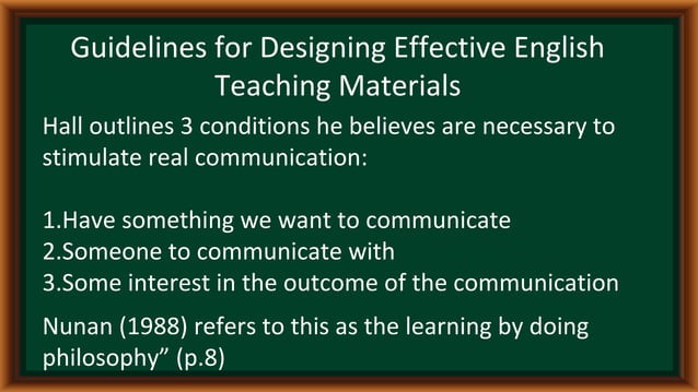 Guidelines for Designing Effective Language Teaching Materials | PPT ...